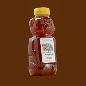24oz Plastic Honey Bear with Desert Wild Flower Honey