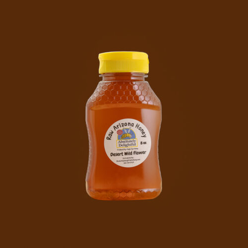 8oz Plastic Hourglass Jar with Desert Wild Flower Honey