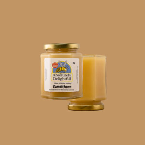 Two floating jars of Camelthorn Honey from Absolutely Delightful