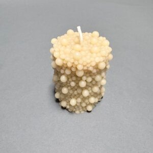 Bumpy Bubble Pillar Beeswax Candle